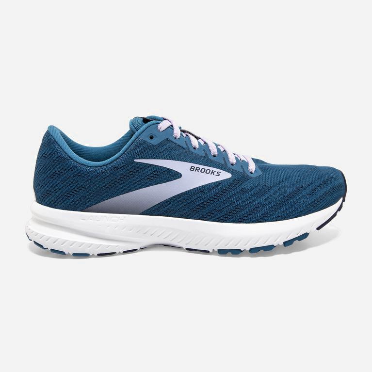 Brooks Women's Launch 7 Road Running Shoes Singapore - Peacoat/Blue/Purple (37125-MKWP)